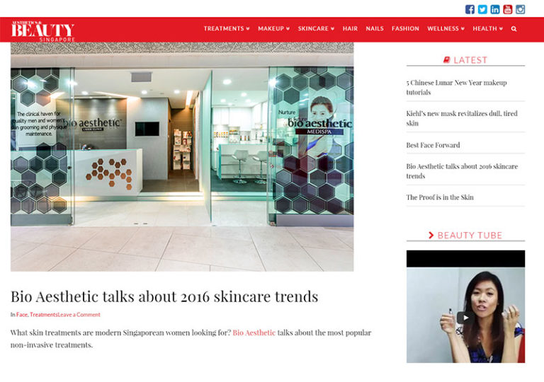 Aesthetic & Beauty Feb 2016 – Bio Aesthetic talks about 2016 skincare trends