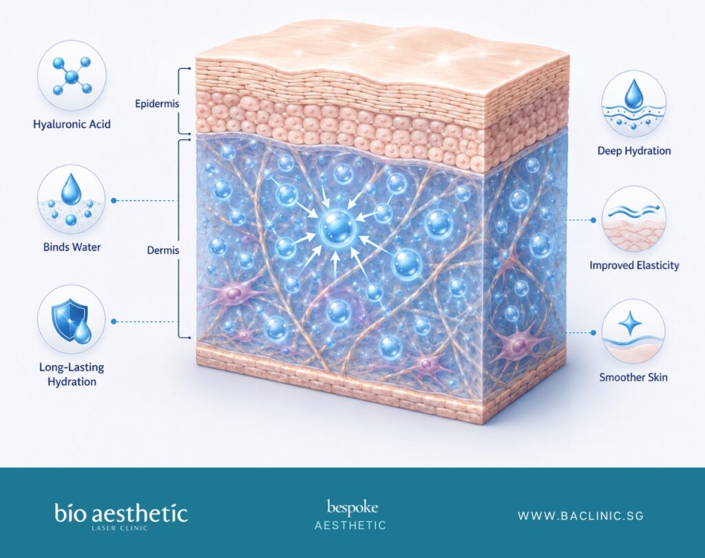 How Skin Hydrating Booster is selected for dry skin fine lines pores and dull skin at Bio Aesthetic Medispa Singapore