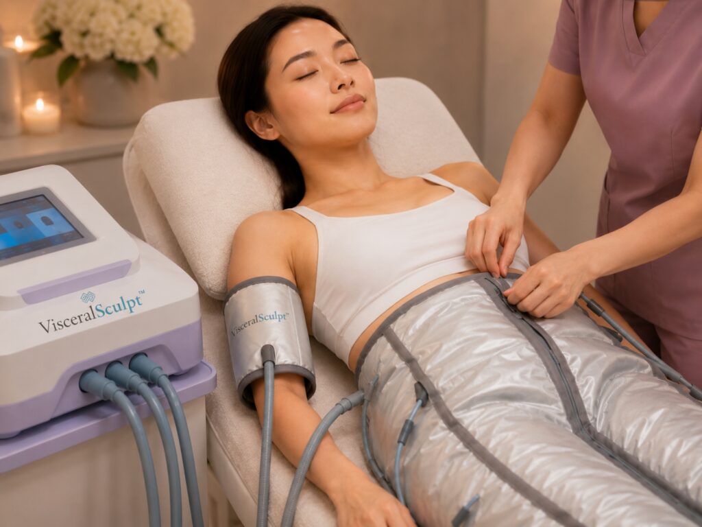 AI body composition analysis before Visceral Sculpt Singapore treatment