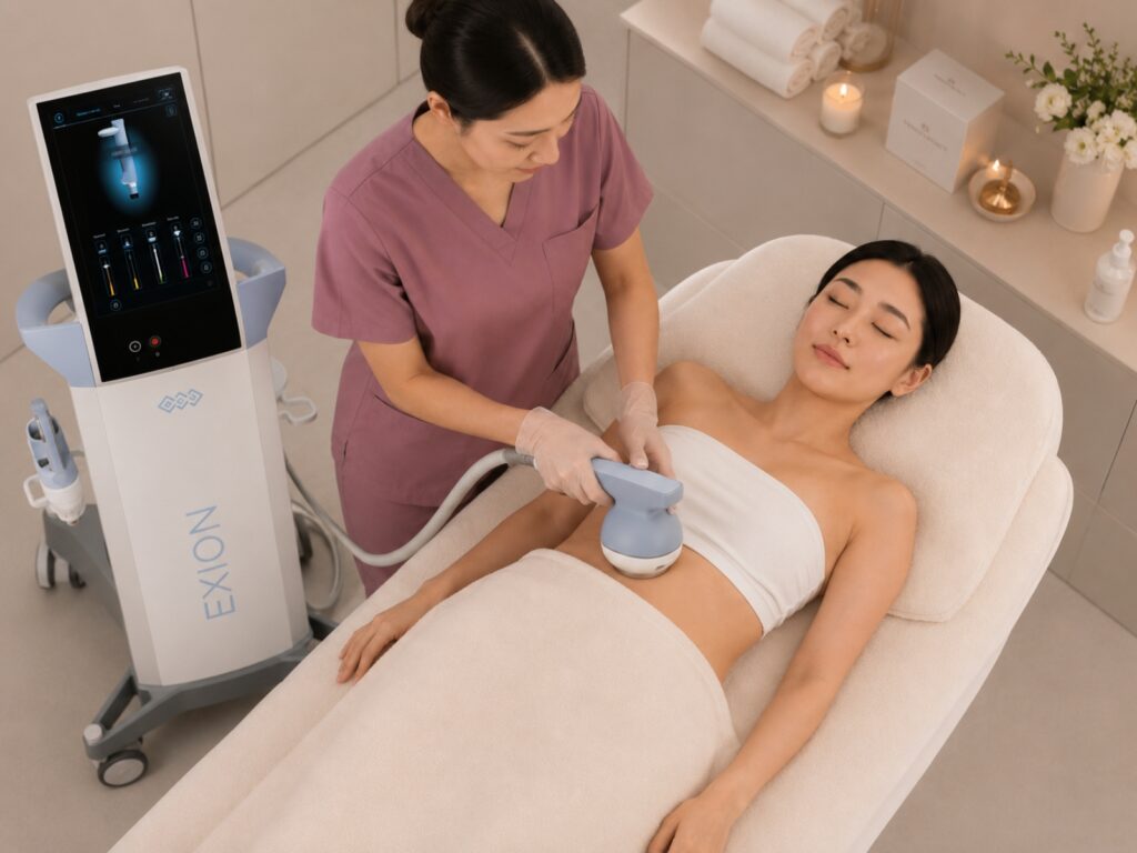 EXION RF Body Singapore price consultation for FDA-approved RF body firming and contouring